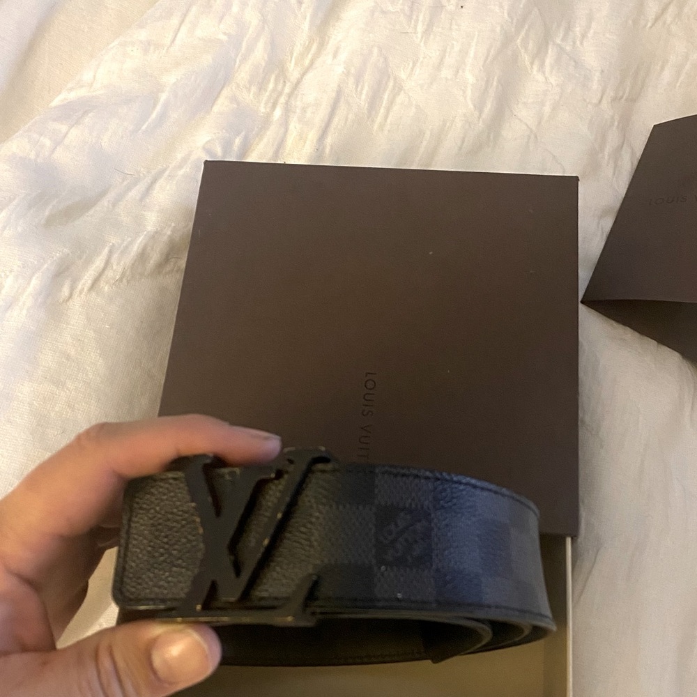 LV Initiales Belt Damier graphite 36MM Black
